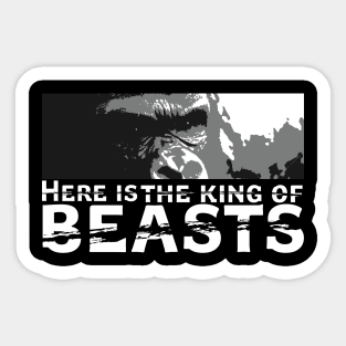 king of beasts Sticker